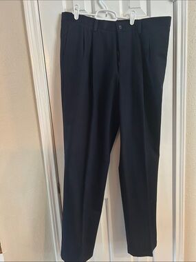 Dockers | Pants | Dockers Straight Fit Slacks Khaki Navy Stripe | Poshmark